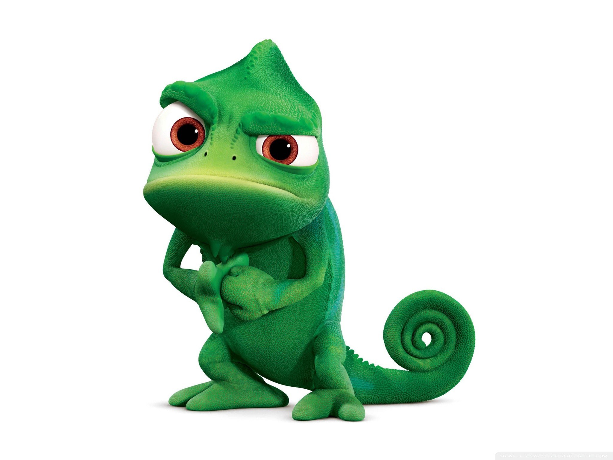 animated green chameleon character