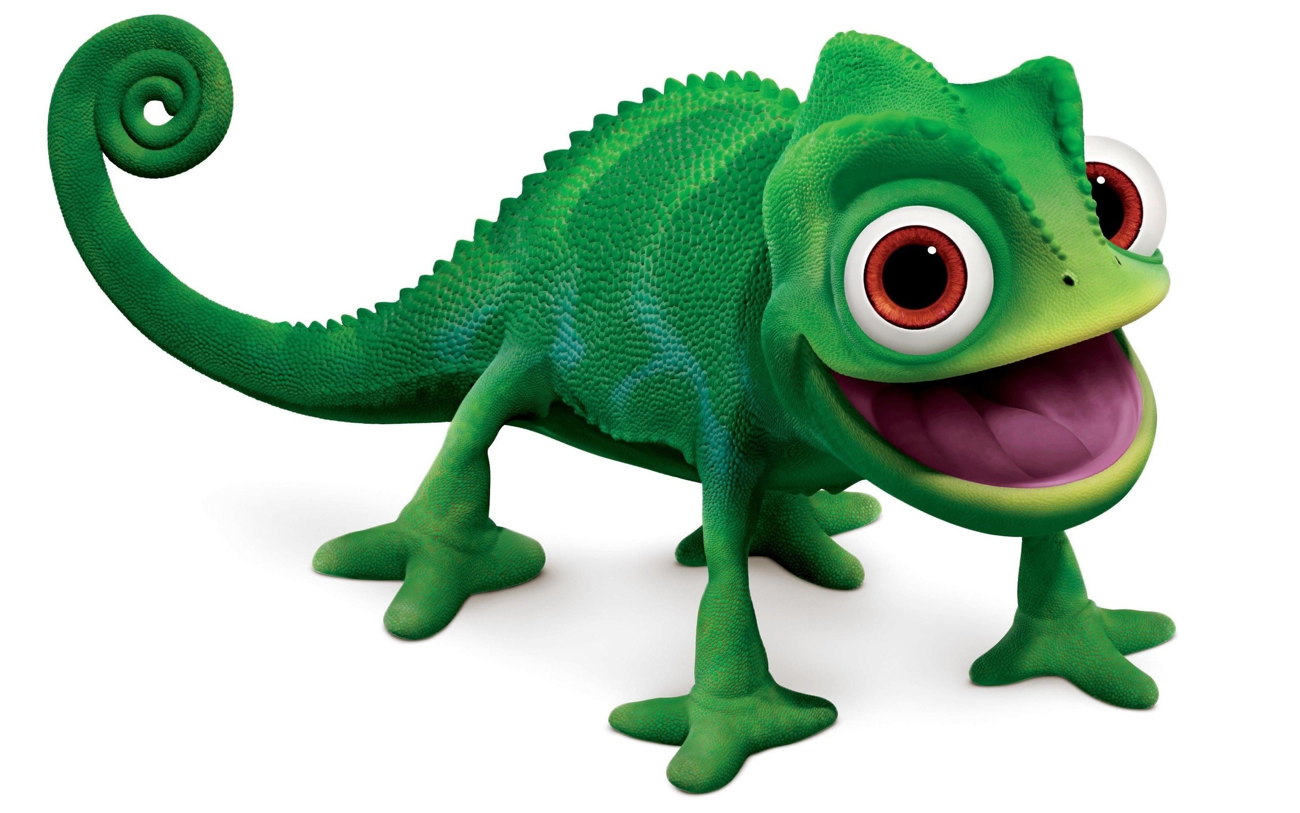 animated green chameleon character