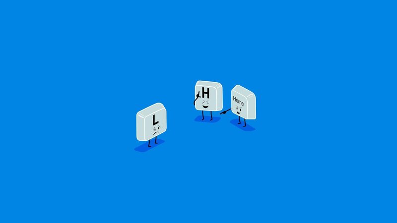 Animated Keyboard Keys — Blue