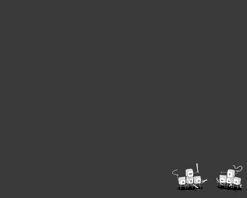 Animated Keyboard Keys — Gray, Humorous, Illustration, Keyboard Keys, Weapons, Chains