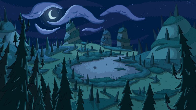 Animated Landscape at Night