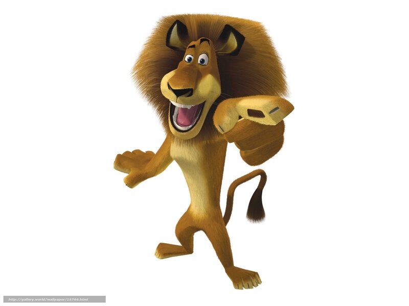 Animated lion character