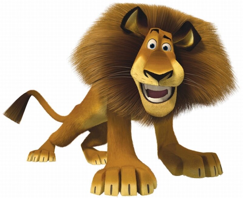 Animated Lion Character — Brown, Happy, 3d Render
