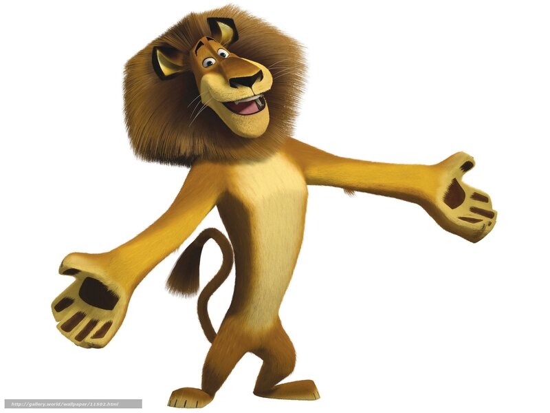 Animated lion character