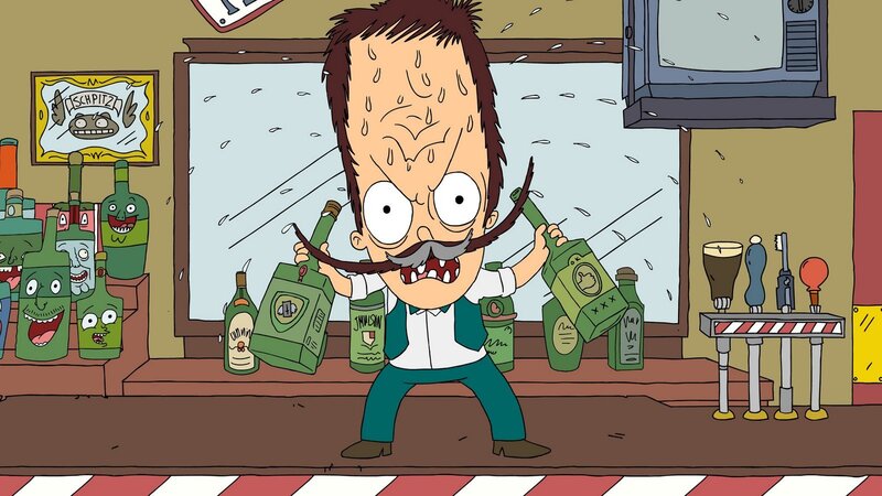animated man holding bottles