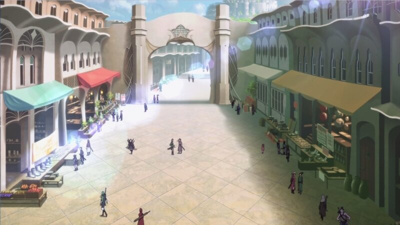 Animated Marketplace Scene
