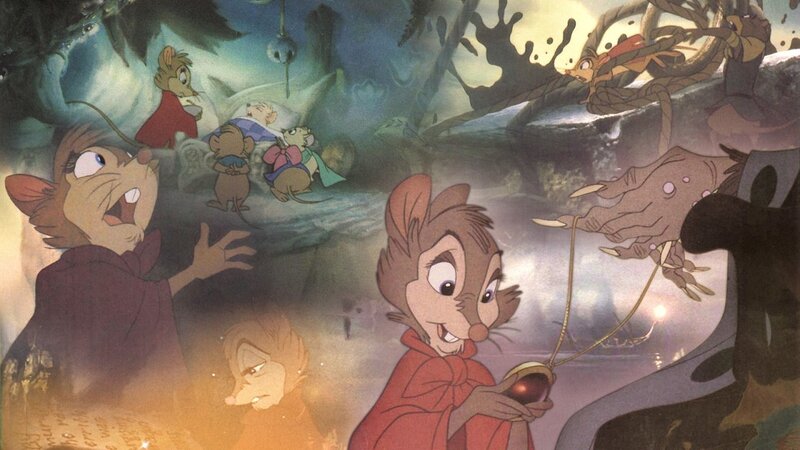 Animated mouse characters in a cave