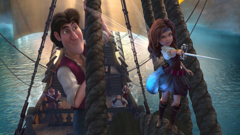 Animated Pirate Ship Scene