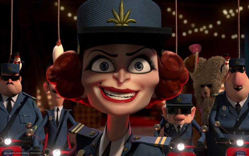 animated police officers scene