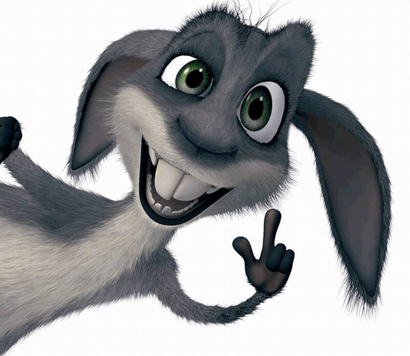 Animated Rabbit Character — Gray