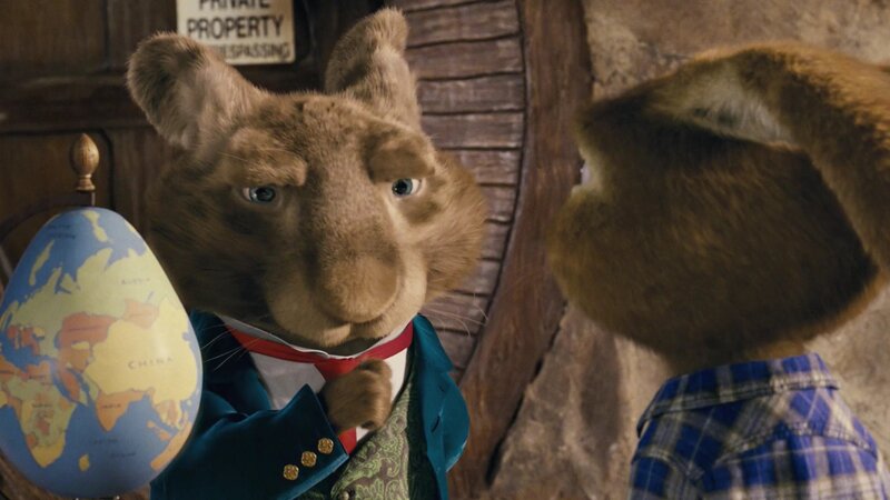 animated rabbit characters in room