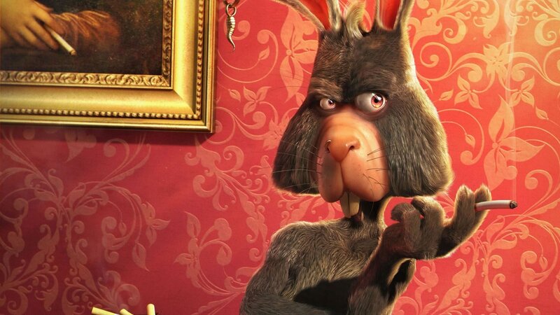 animated rabbit smoking cigarette