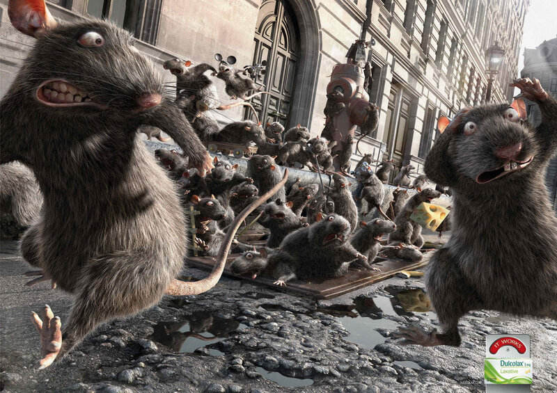 Animated Rats on Street