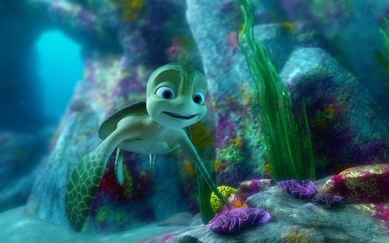 Animated Sea Turtle — Blue
