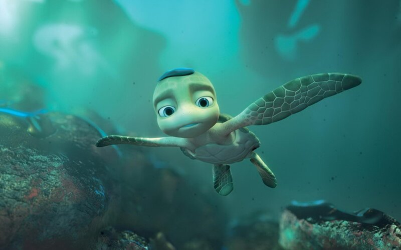 Animated Sea Turtle — Green