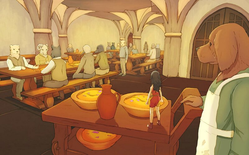 animated tavern scene
