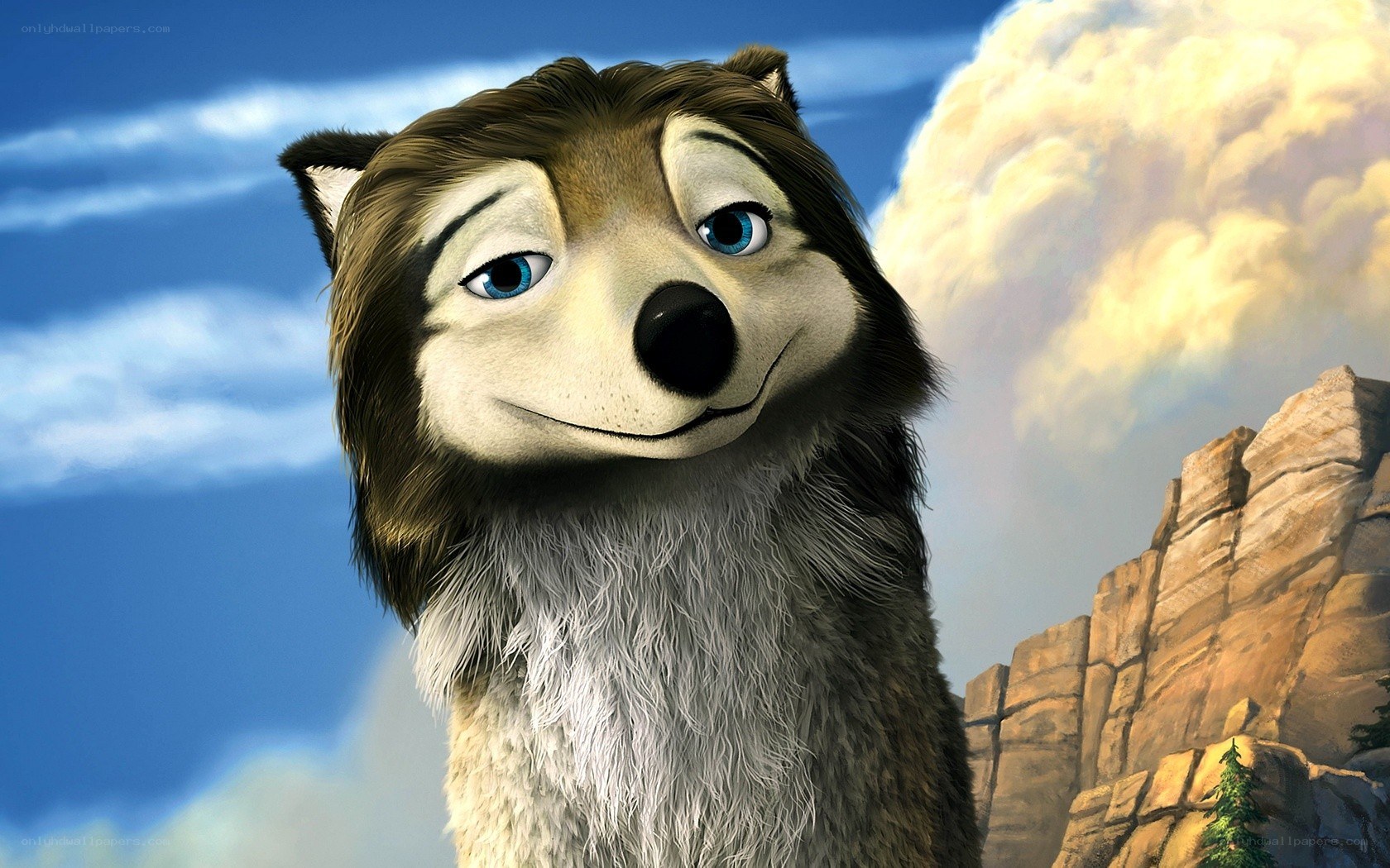 animated wolf character