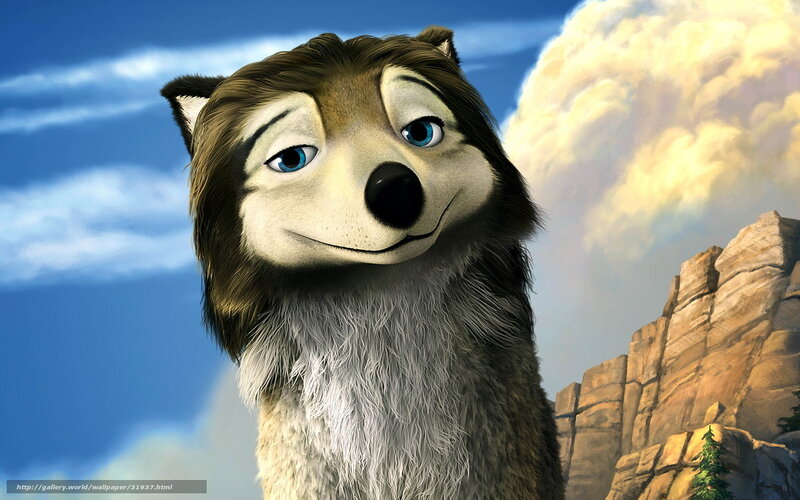 animated wolf character