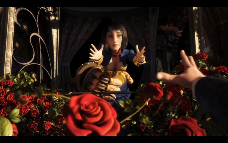 Animated Woman in Carriage