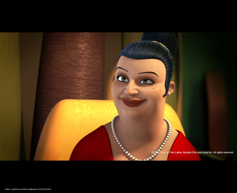 animated woman in red dress