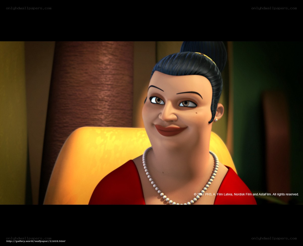 animated woman in red dress