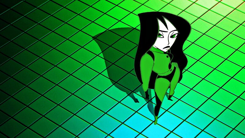 Animated Woman on Tiled Floor