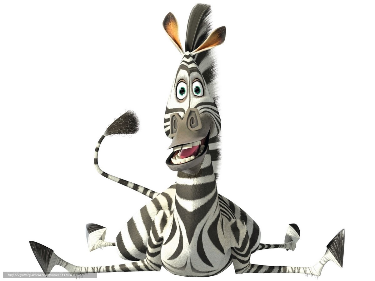 Animated zebra character