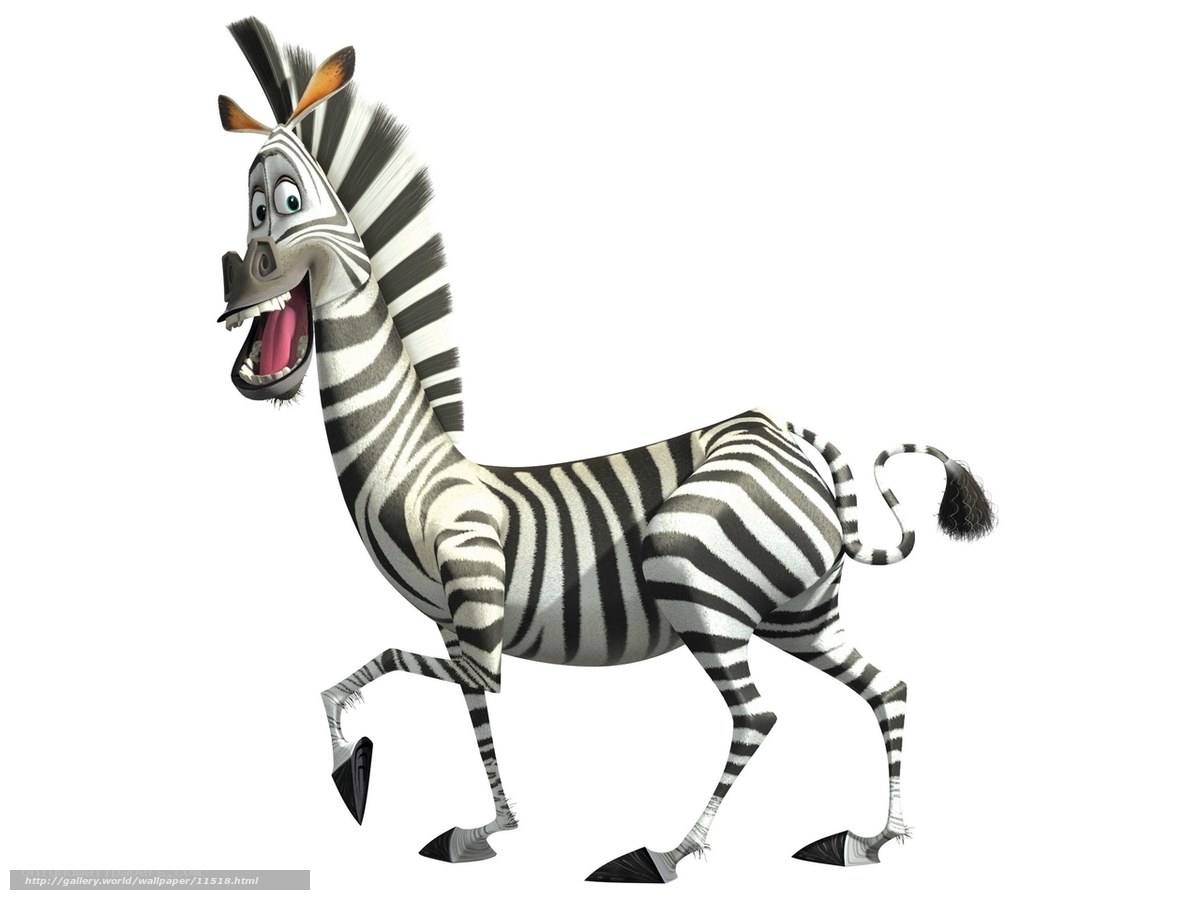 animated zebra character