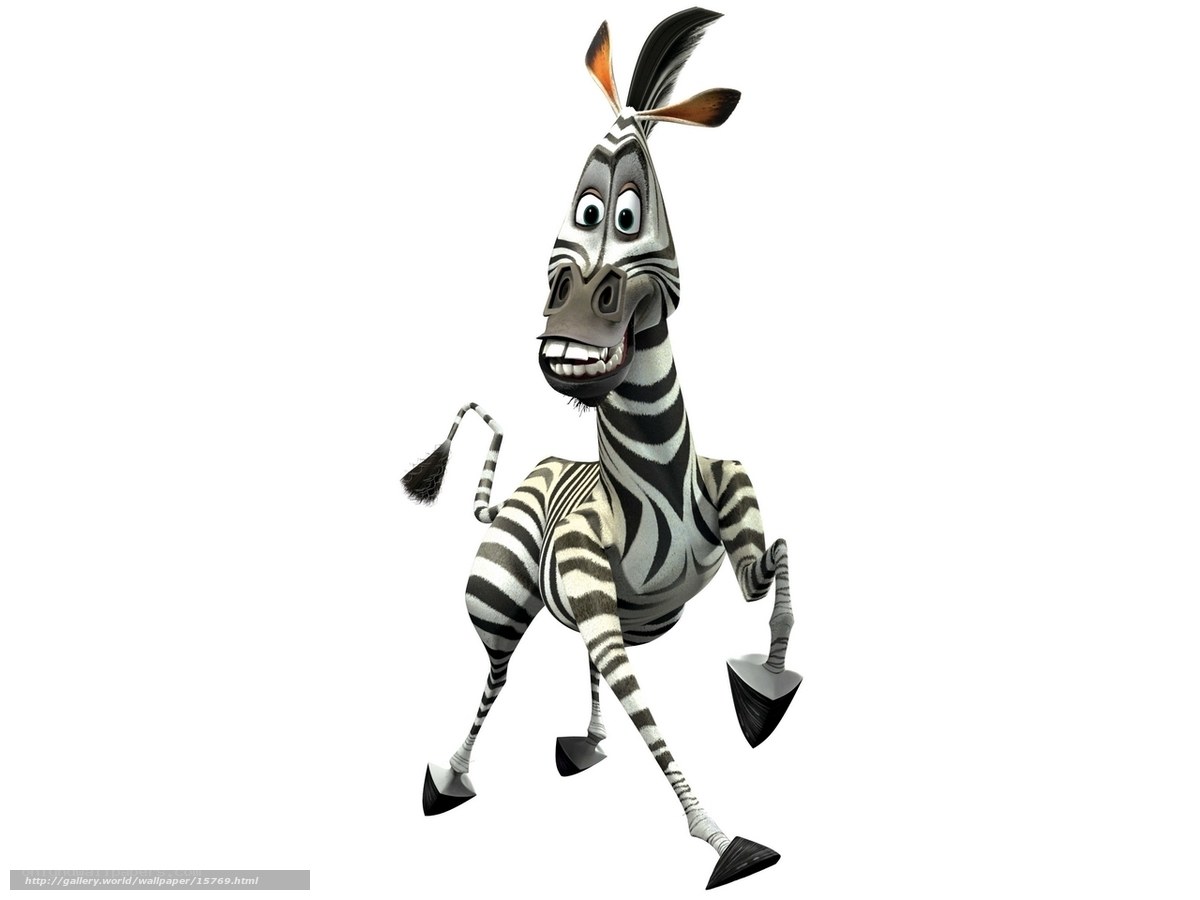 Animated zebra character