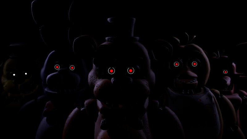 Animatronic Bears in Dark