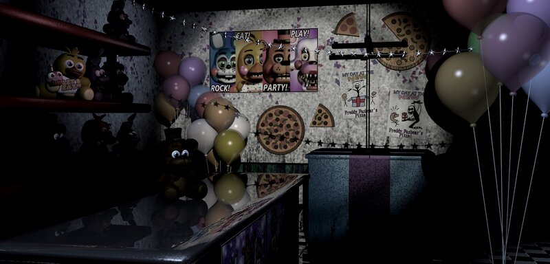 Animatronic Bears in Room