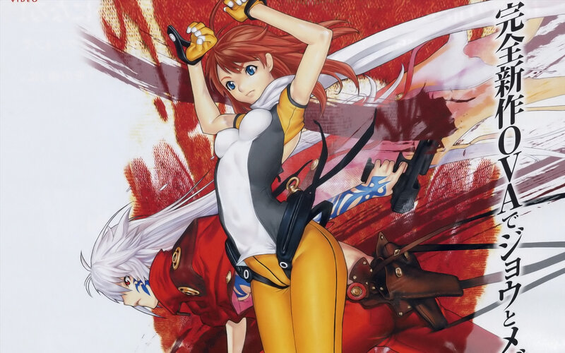 Anime action scene with two characters