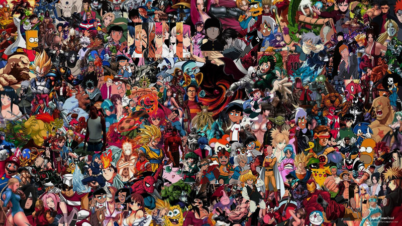 Anime and Cartoon Characters — Red, Chaotic