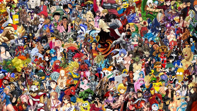 Anime and Cartoon Characters — Red