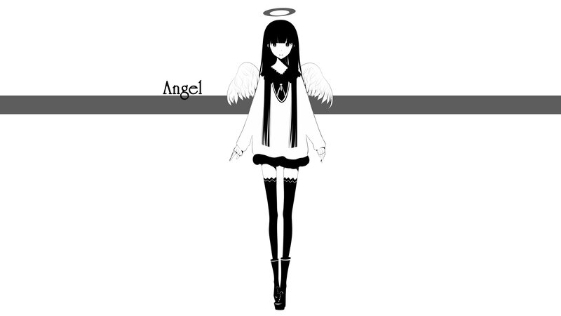 Anime Angel Character — Black