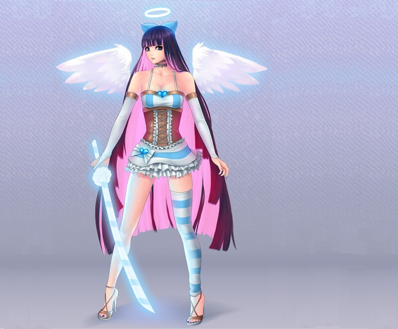 Anime Angel Character — Purple