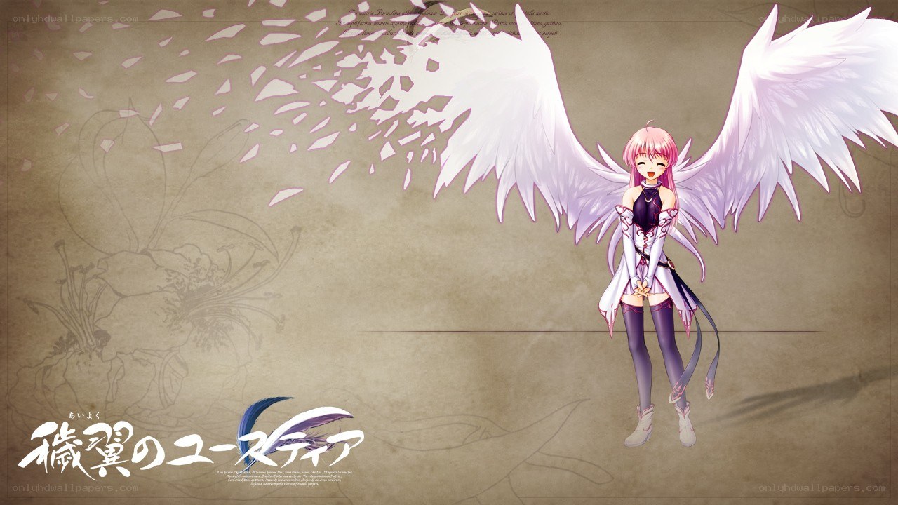 Anime angel character with wings