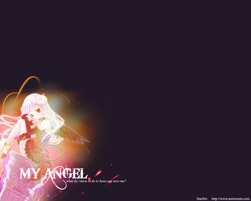 Anime Angel Girl — Black