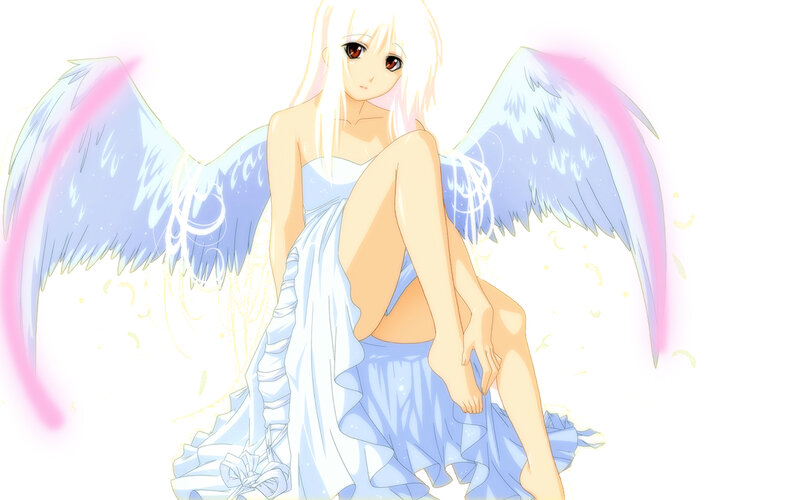 Anime Angel Girl — Blue, Serene