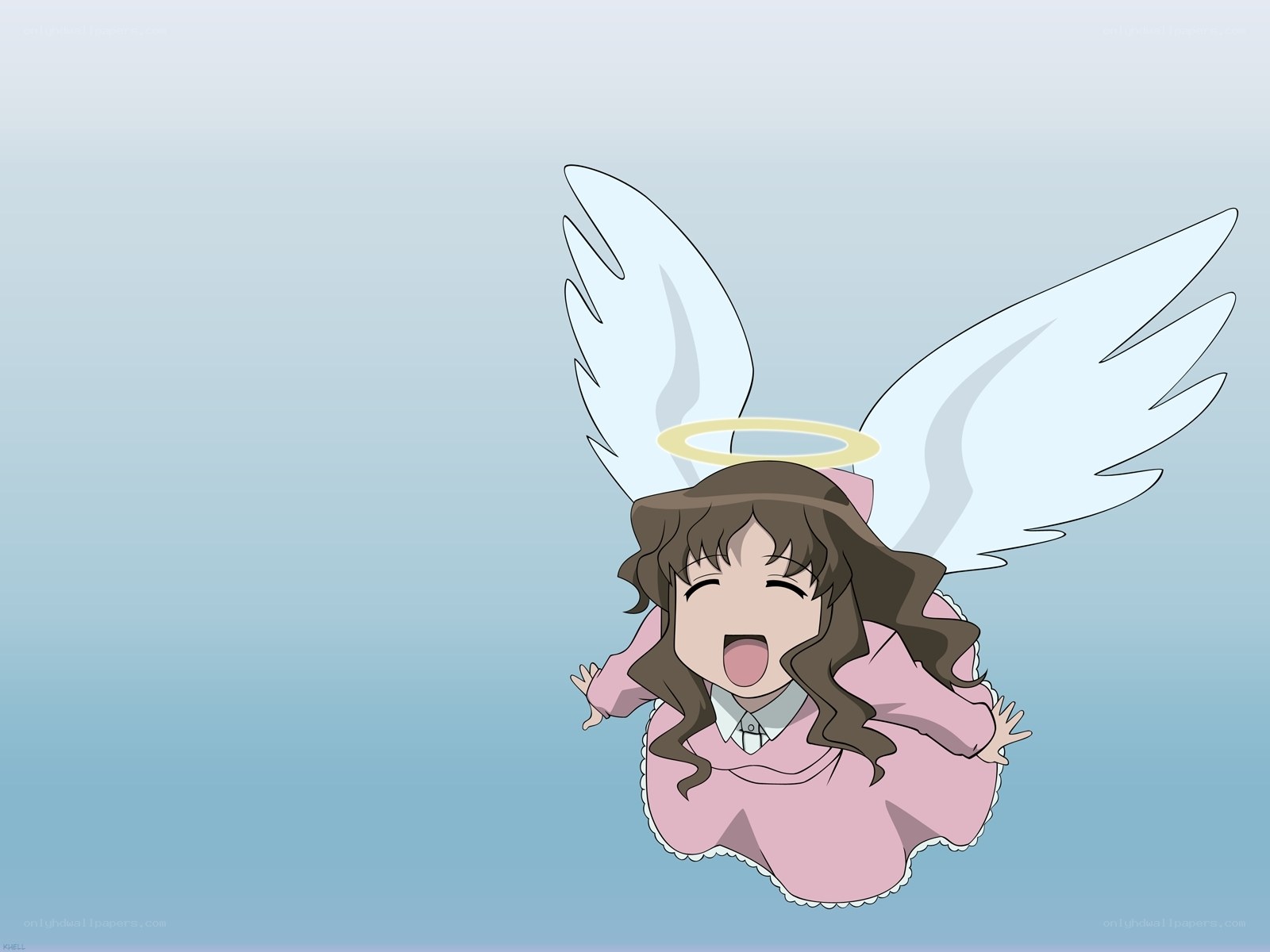 anime angel girl flying