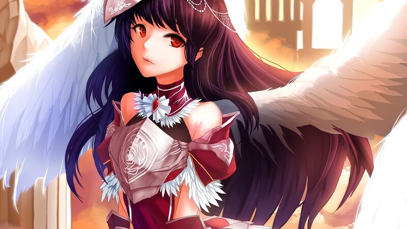 Anime Angel Girl — Purple