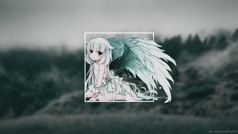 Anime Angel Girl — White, Melancholic