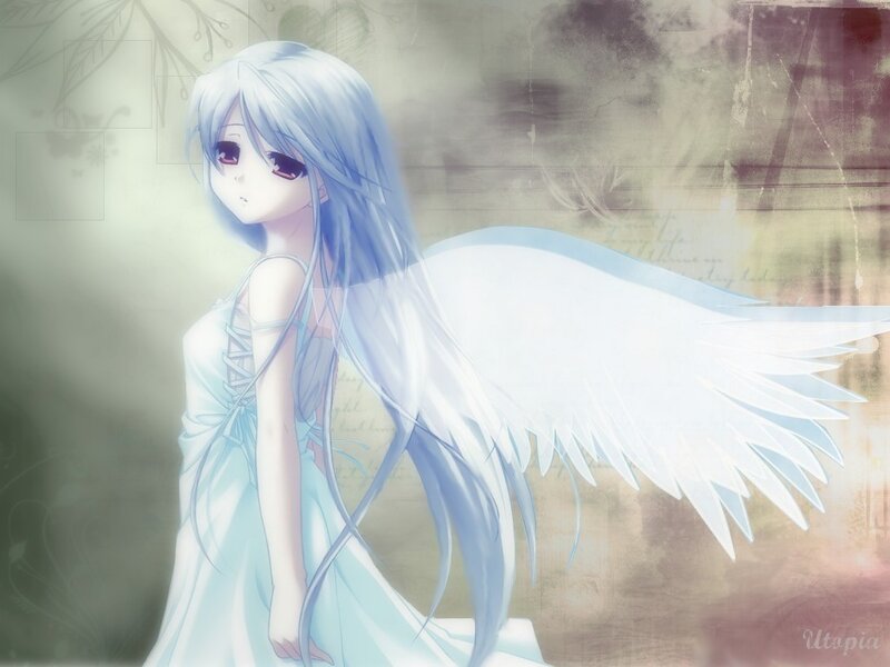 Anime Angel Girl — White