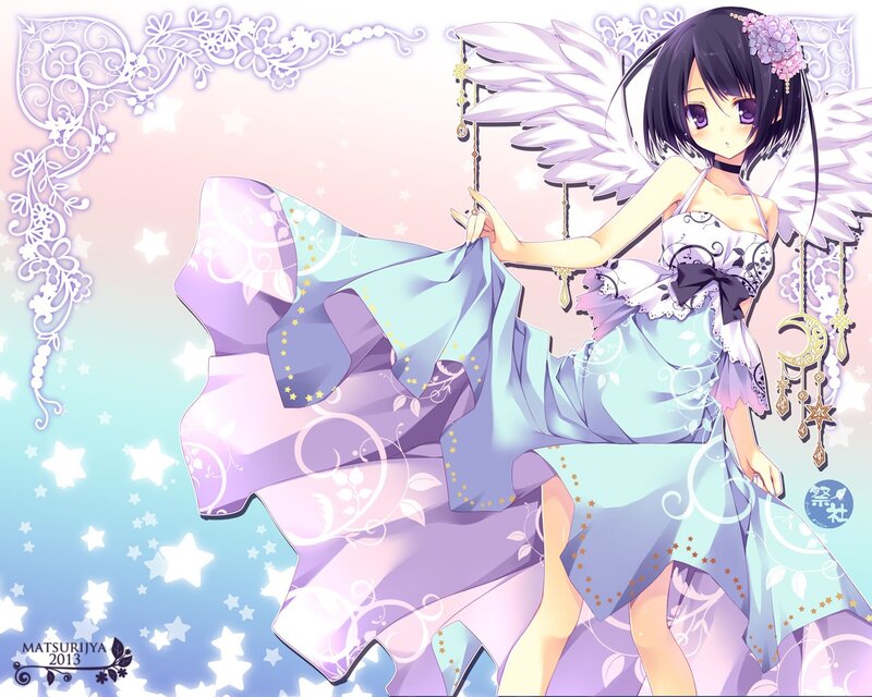 anime angel girl with wings