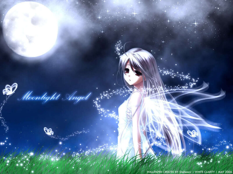 Anime Angel in Moonlight