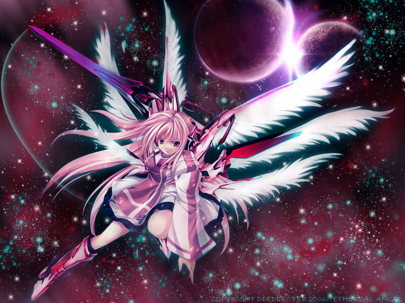Anime angel in space
