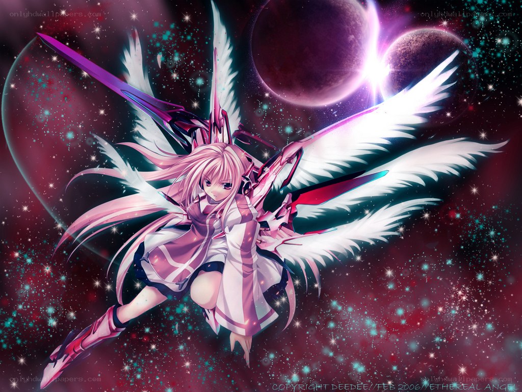 Anime angel in space