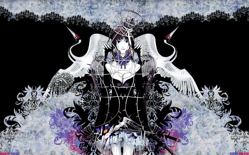 anime angel with cranes