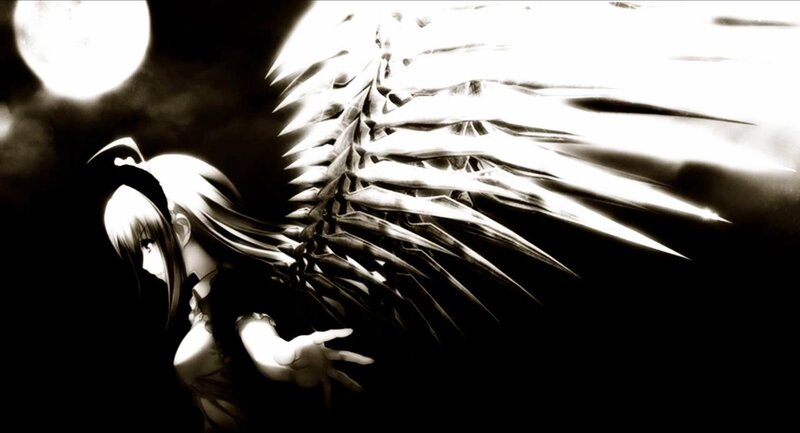 anime angel with glowing wings