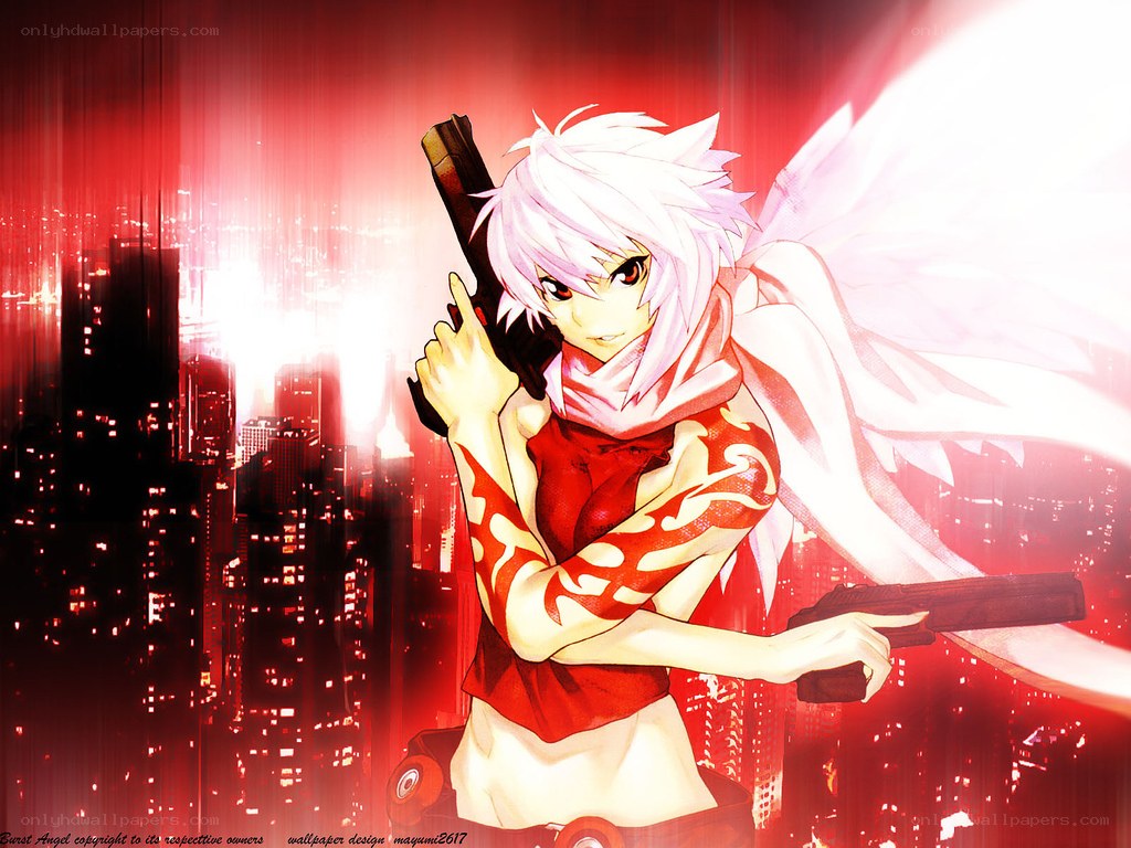 Anime angel with guns
